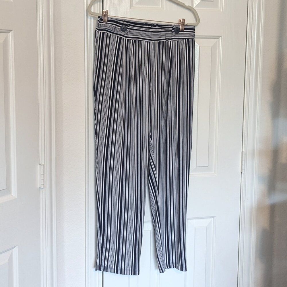 Robert Louis Stretch pants, Blue and White striped